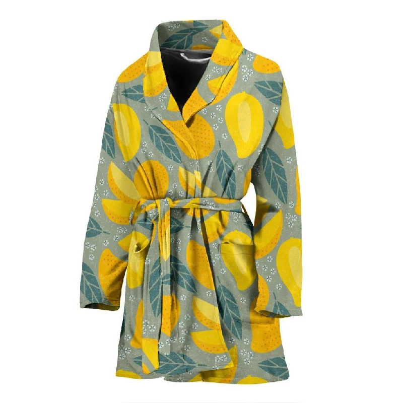 Mango Cute Print Pattern Women Long Robe