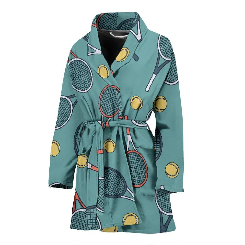 Tennis Print Pattern Women Long Robe